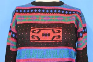 80s Meister Geometric Multicolor Ski Sweater Women's Medium