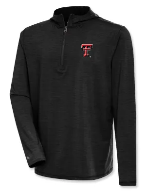 Antigua Texas Tech Double T "Tidy" Men's Hooded 1/4 Zip Pullover