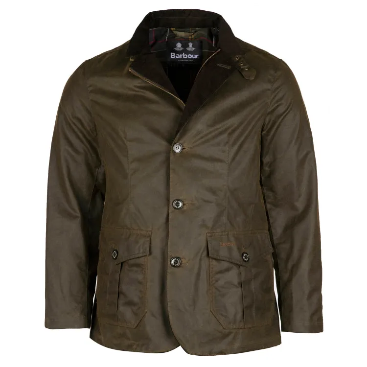 Barbour Lutz Wax Jacket - Olive - Medium