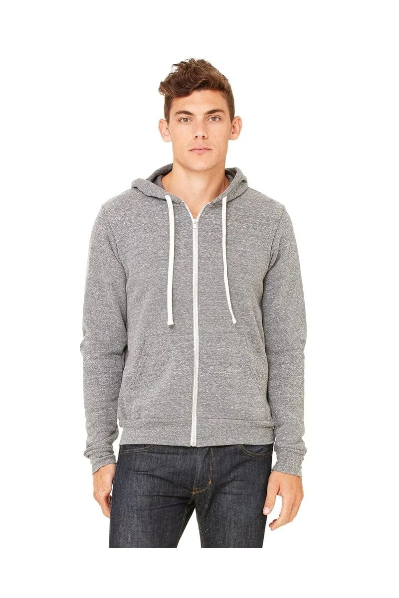 Bella Canvas 3909: Unisex Triblend Sponge Fleece Full-Zip Hoodie