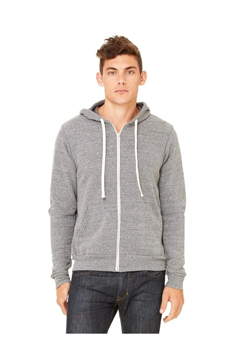 Bella Canvas 3909: Unisex Triblend Sponge Fleece Full-Zip Hoodie