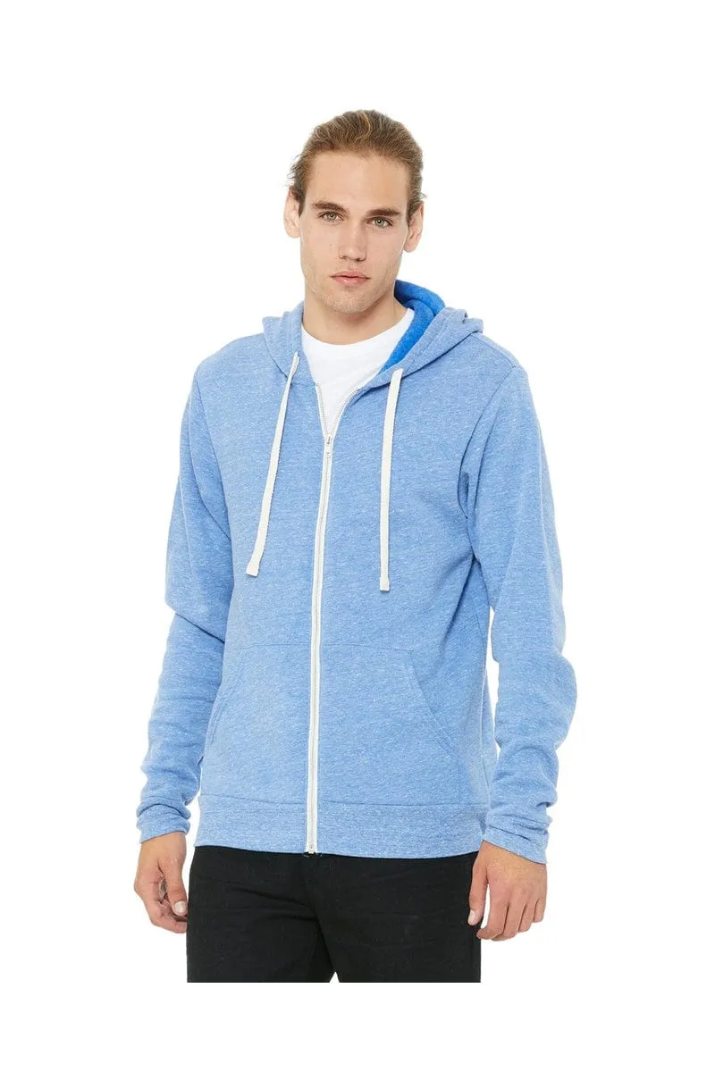 Bella Canvas 3909: Unisex Triblend Sponge Fleece Full-Zip Hoodie