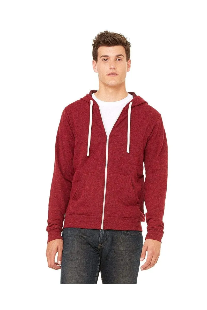 Bella Canvas 3909: Unisex Triblend Sponge Fleece Full-Zip Hoodie