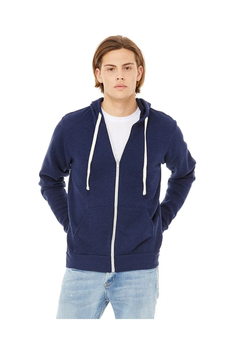 Bella Canvas 3909: Unisex Triblend Sponge Fleece Full-Zip Hoodie