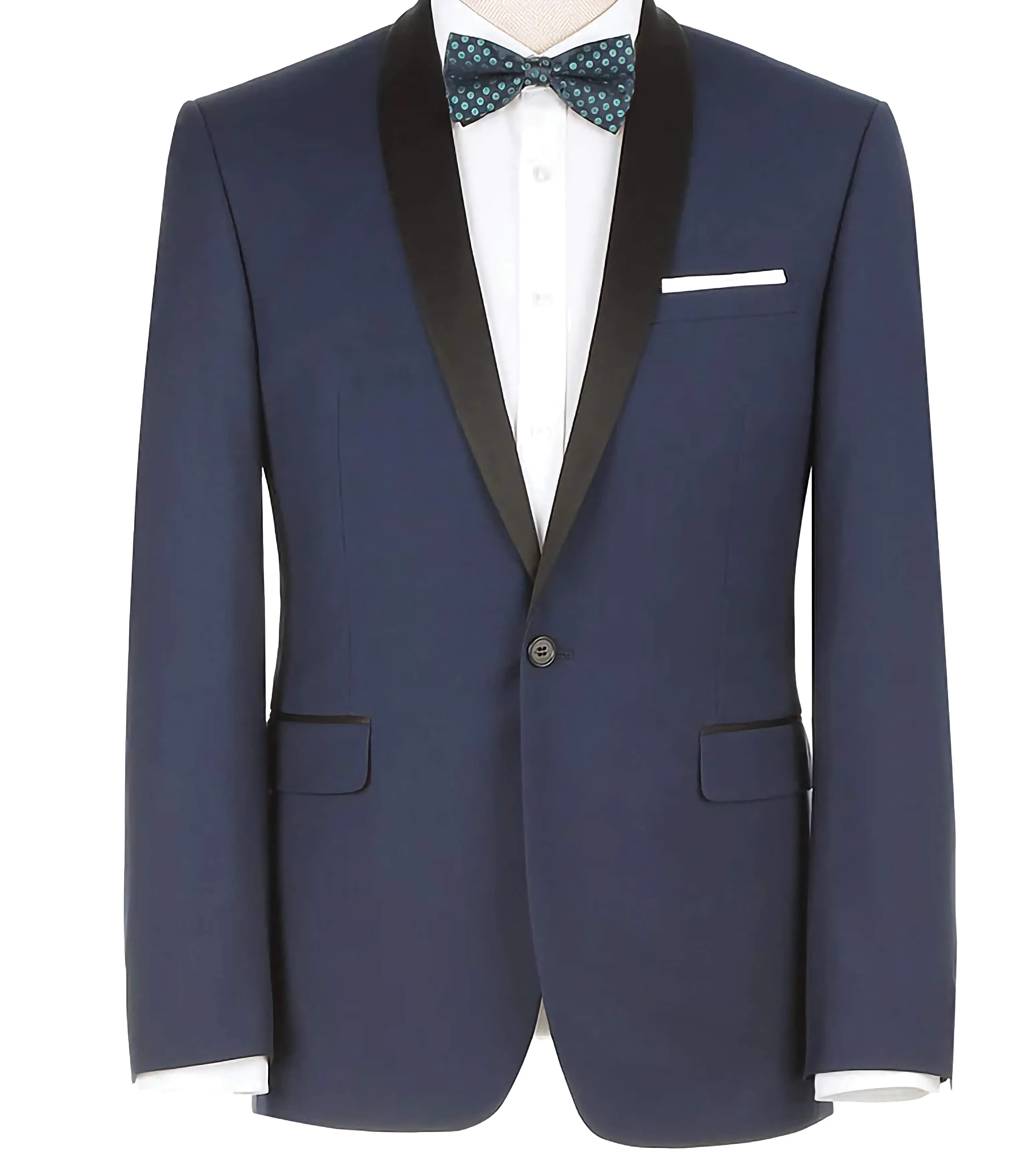 Blue 2 Piece Tuxedo Shawl Lapel Slim Fit