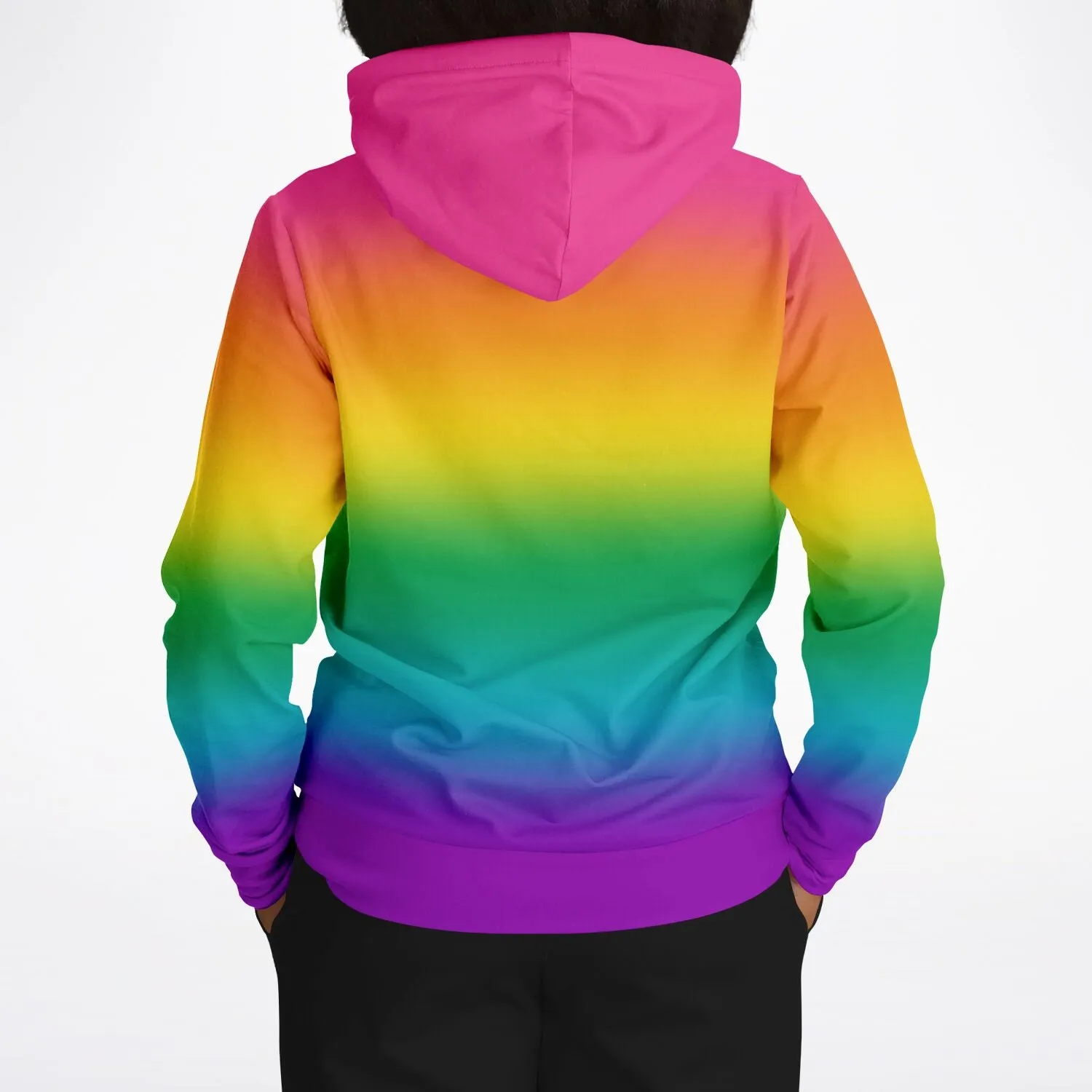 Bright Rainbow Ombre Pride Pullover Hoodie