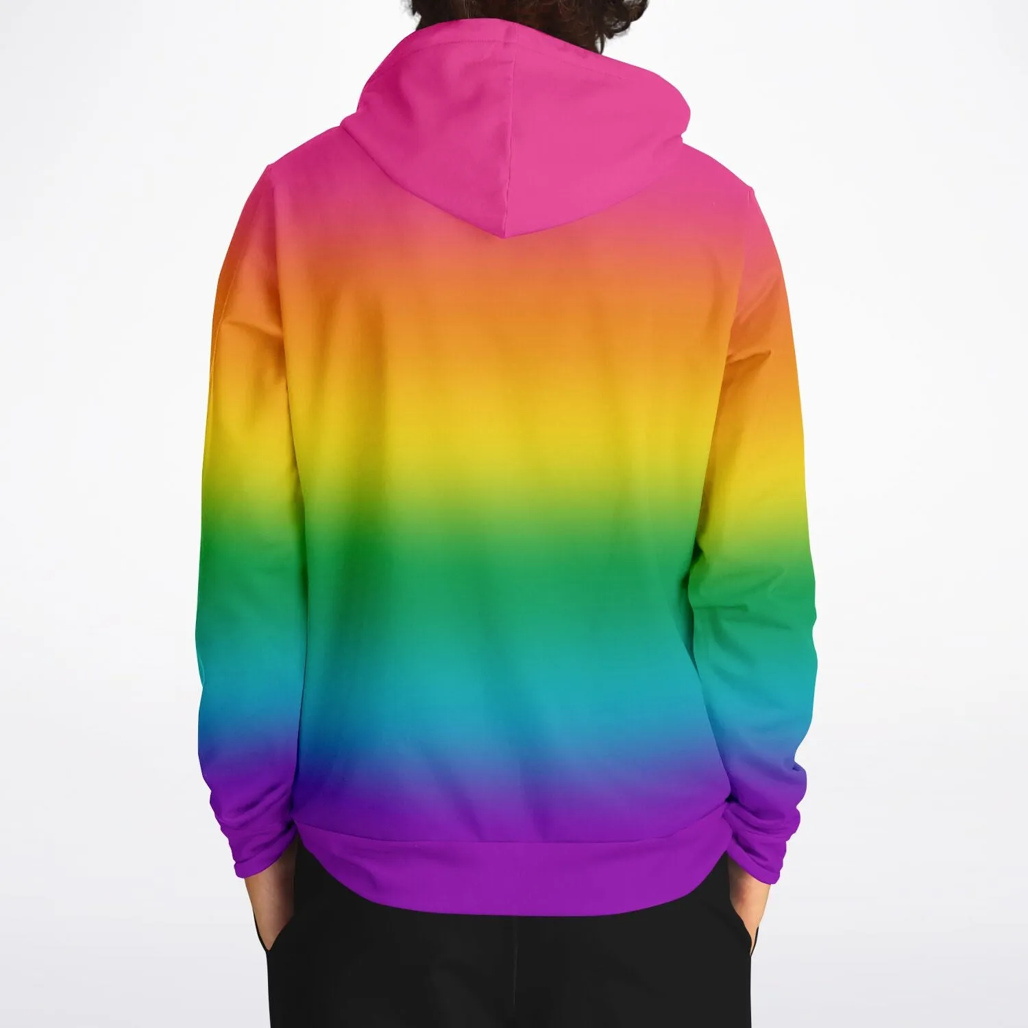 Bright Rainbow Ombre Pride Pullover Hoodie