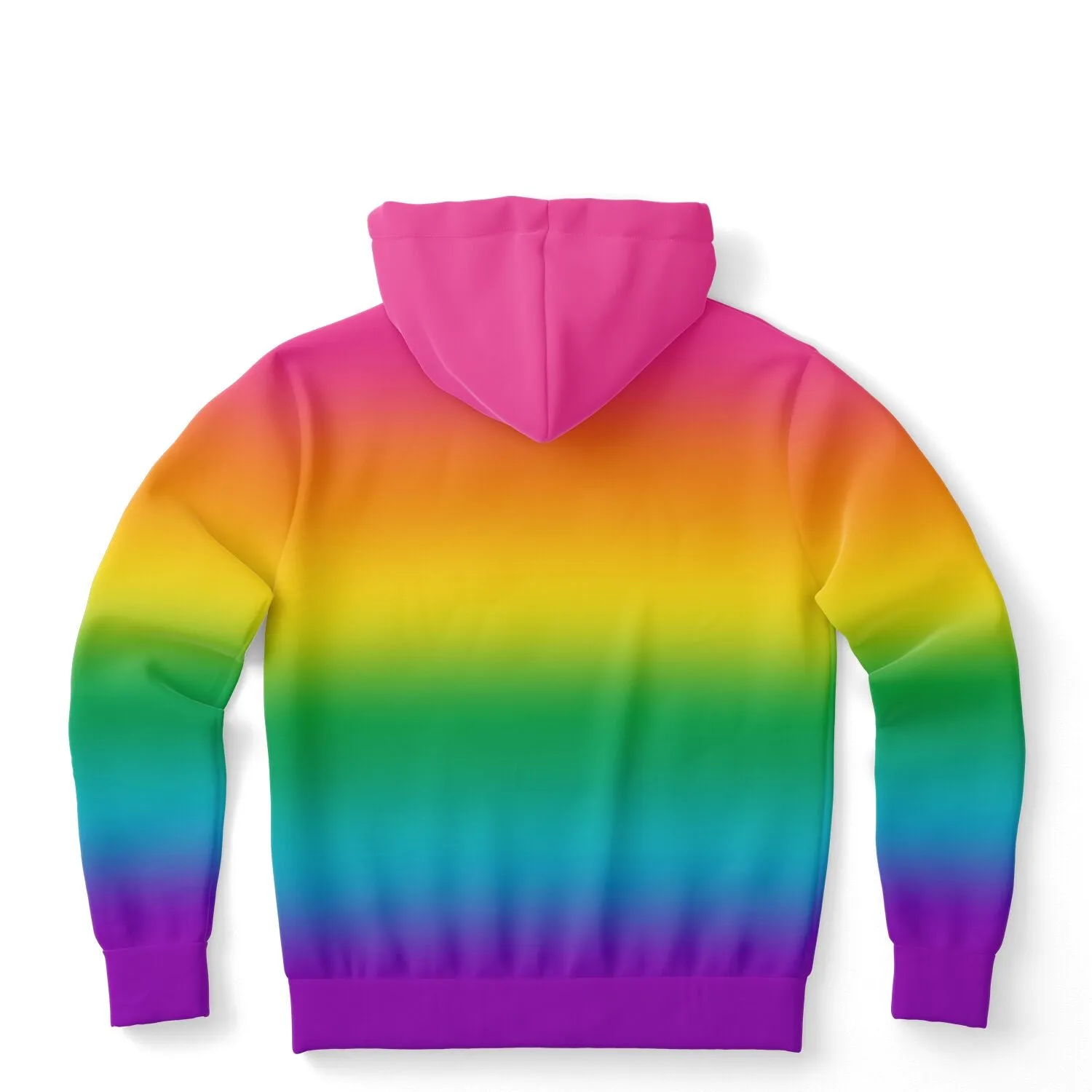 Bright Rainbow Ombre Pride Pullover Hoodie