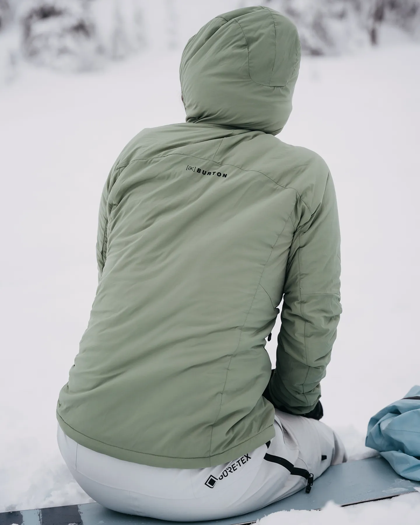 Burton Women's [ak]® Helium Hooded Stretch Insulated Jacket - Hedge Green