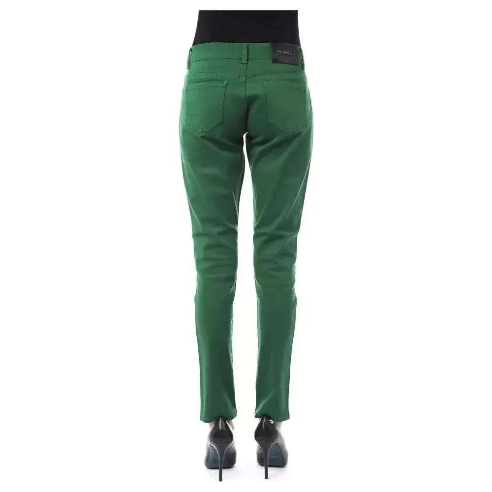 BYBLOS Green Cotton Women Pant