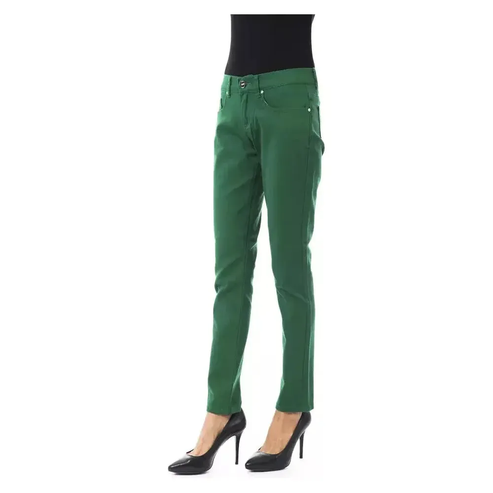 BYBLOS Green Cotton Women Pant