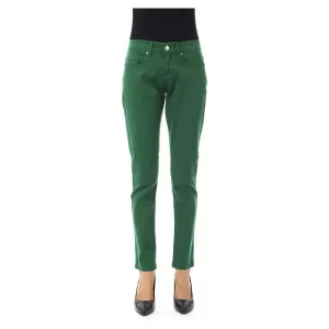 BYBLOS Green Cotton Women Pant