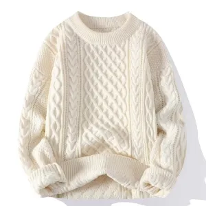 Cable Knit Crewneck Sweater