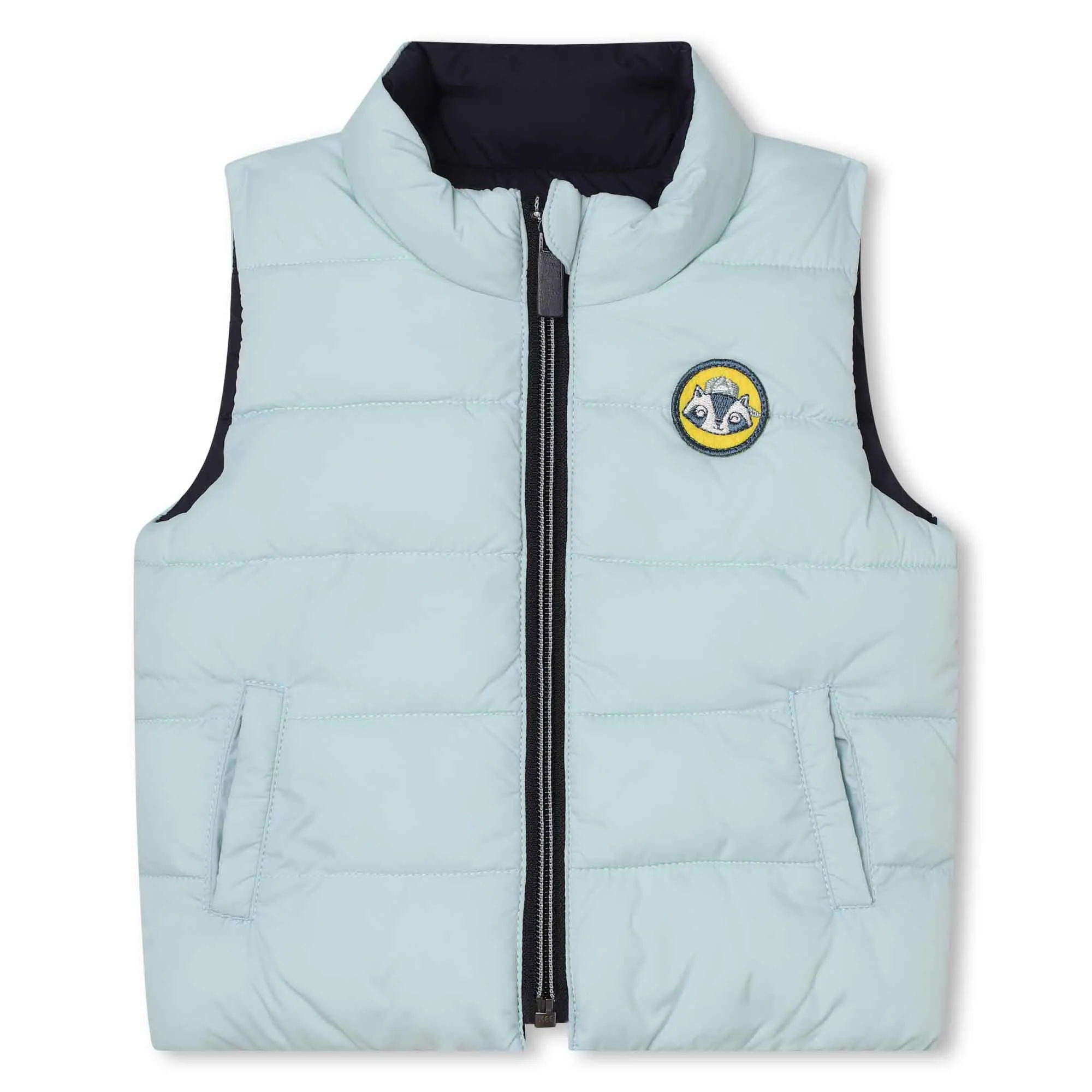 Carrement Beau Puffer Jacket Sleeveless Navy Green