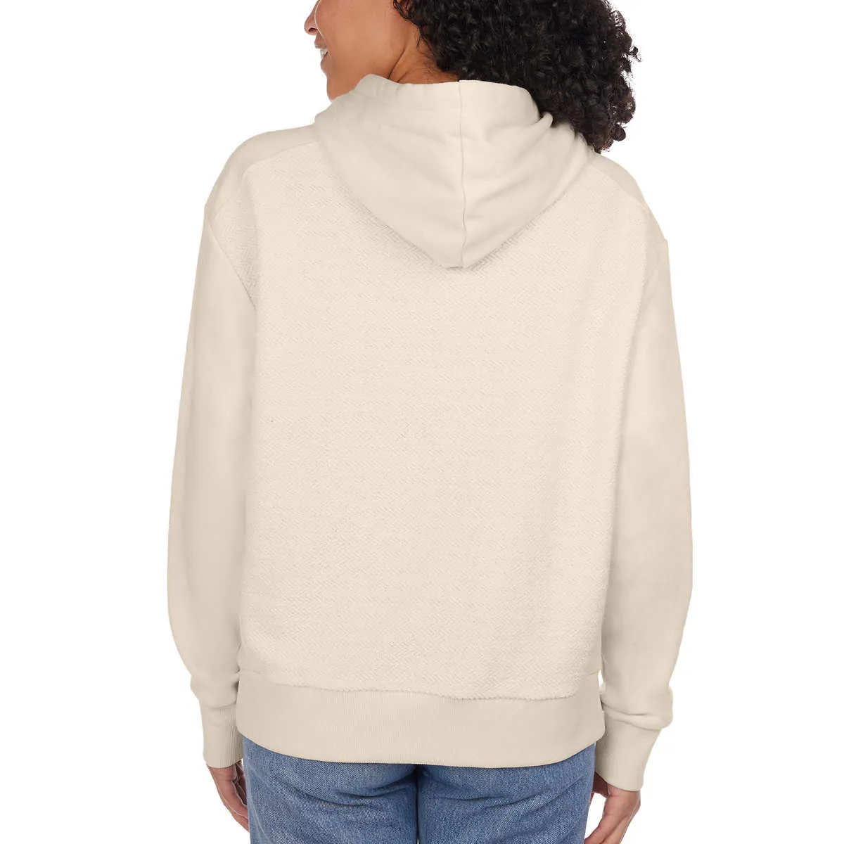 Champion Women's Kangaroo Pocket Herringbone Cotton Blend Hoodie