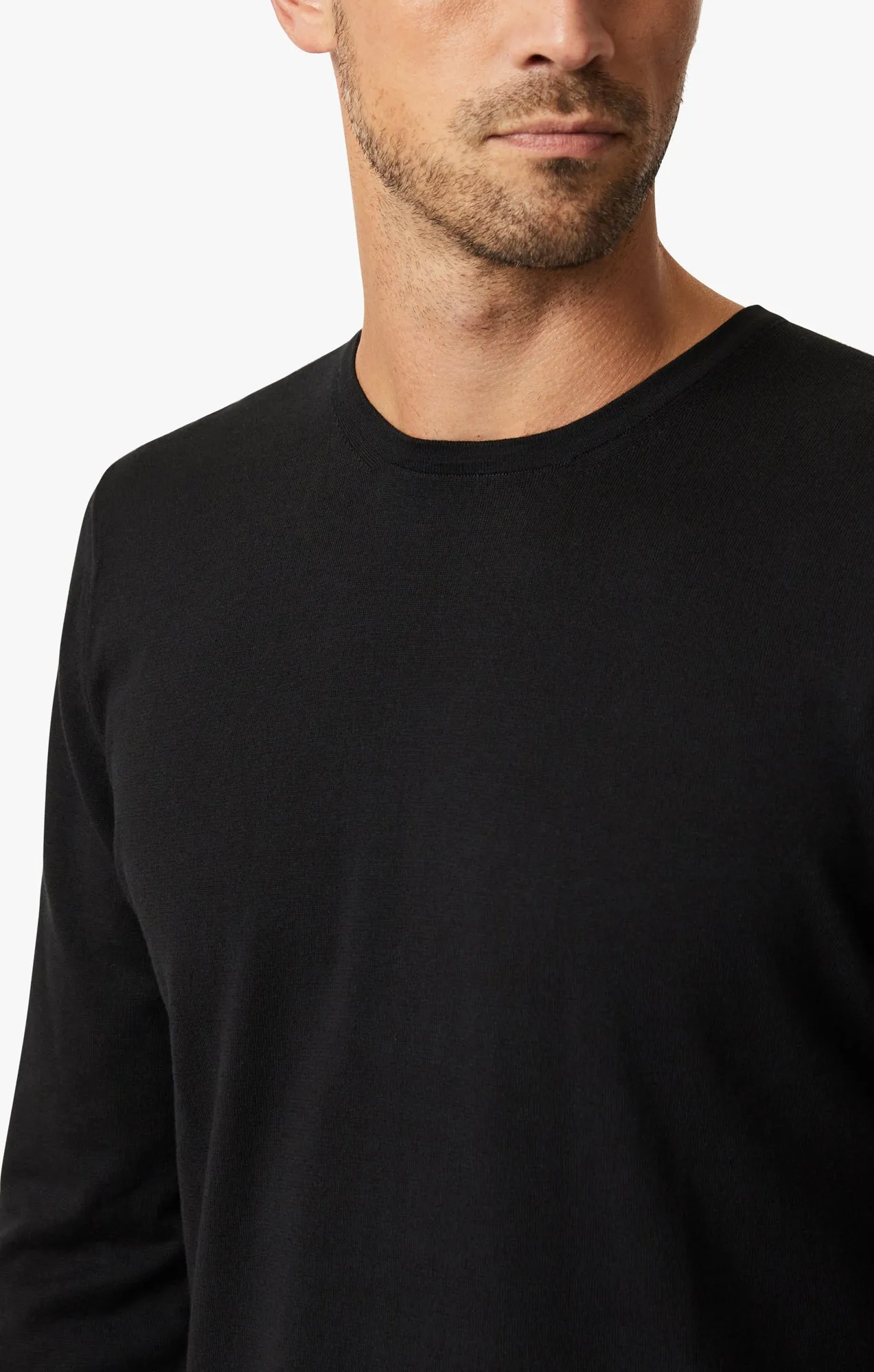 Crew Neck Sweater In Black