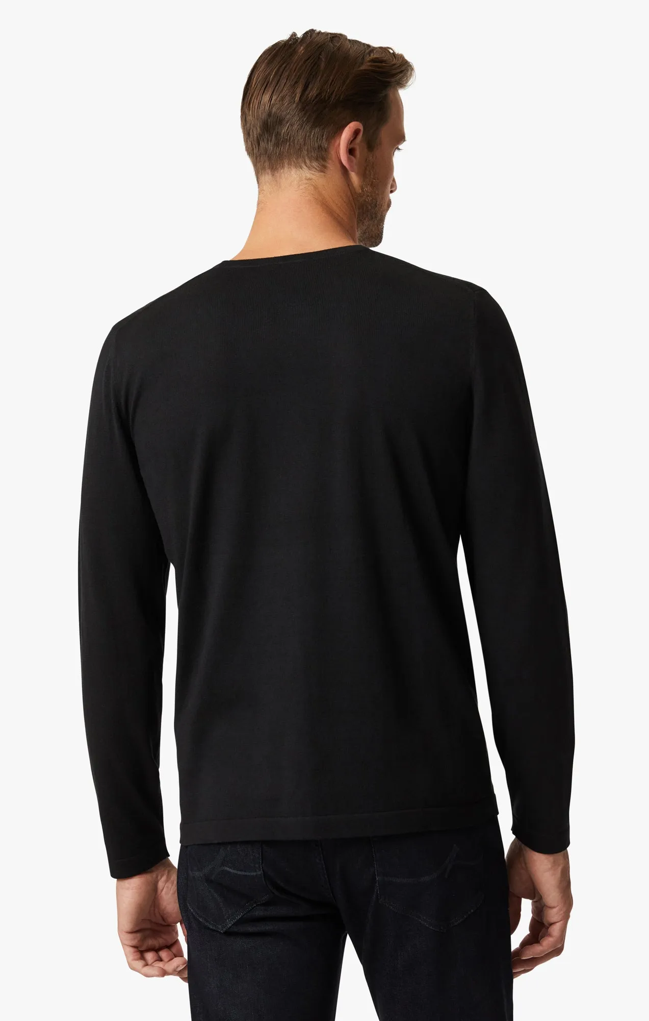 Crew Neck Sweater In Black