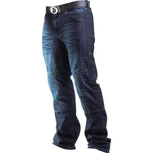 Drayko Mens Blue Drift Riding Jeans