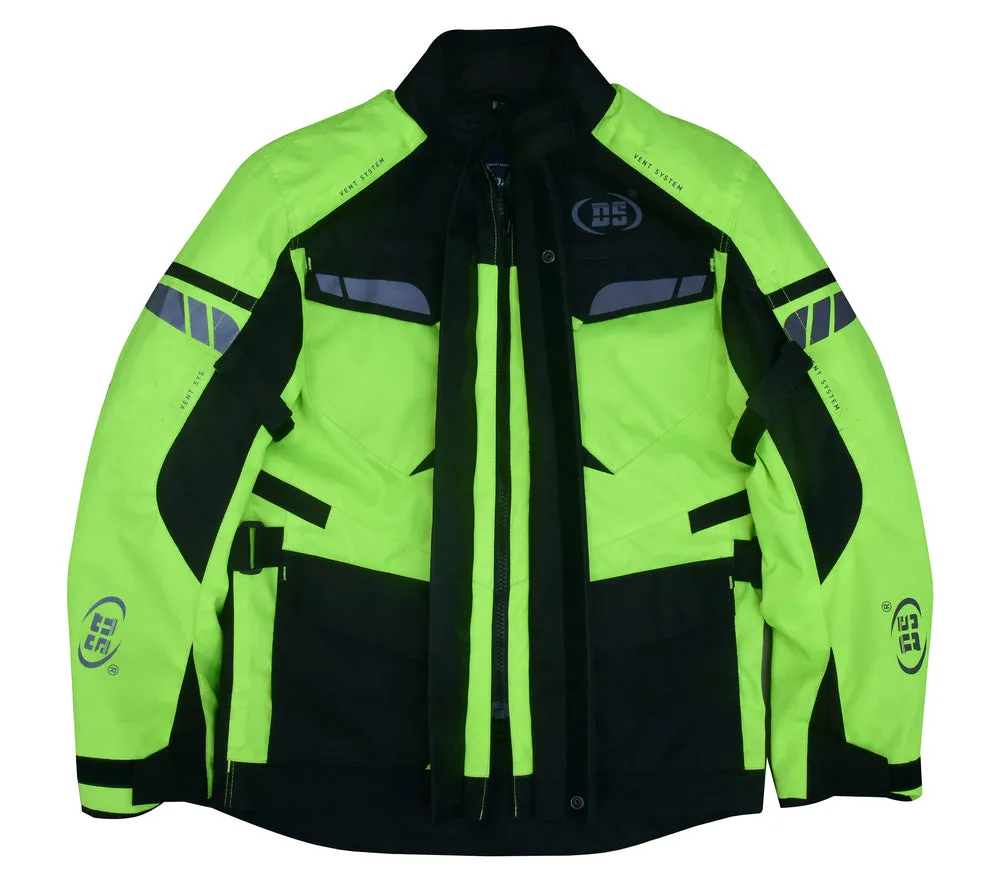 DS4616 Advance Touring Textile Motorcycle Jacket for Men - Hi-Viz