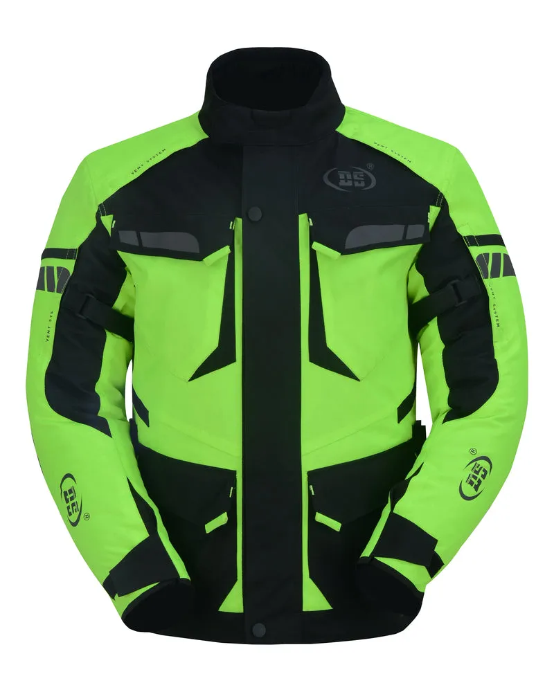 DS4616 Advance Touring Textile Motorcycle Jacket for Men - Hi-Viz