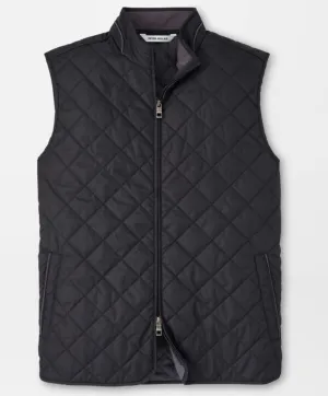 Essex Quilted Travel Vest in Black by Peter Millar