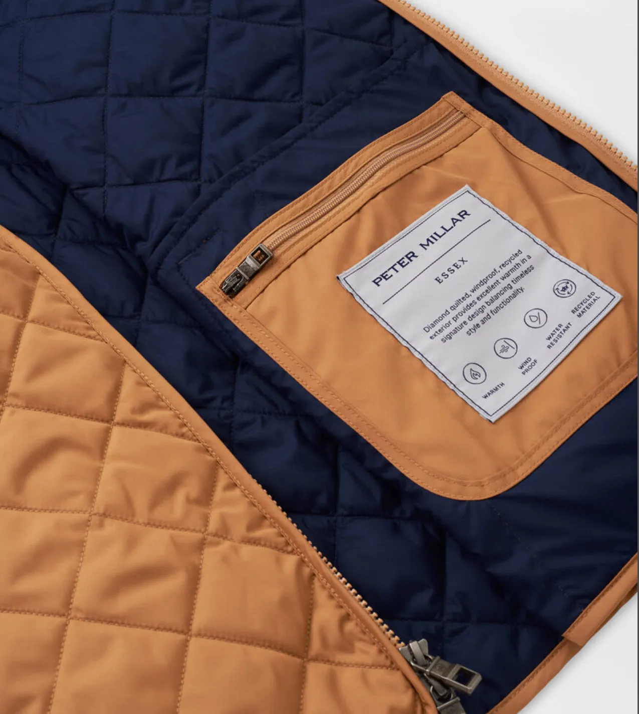 Essex Quilted Travel Vest in British Tan by Peter Millar