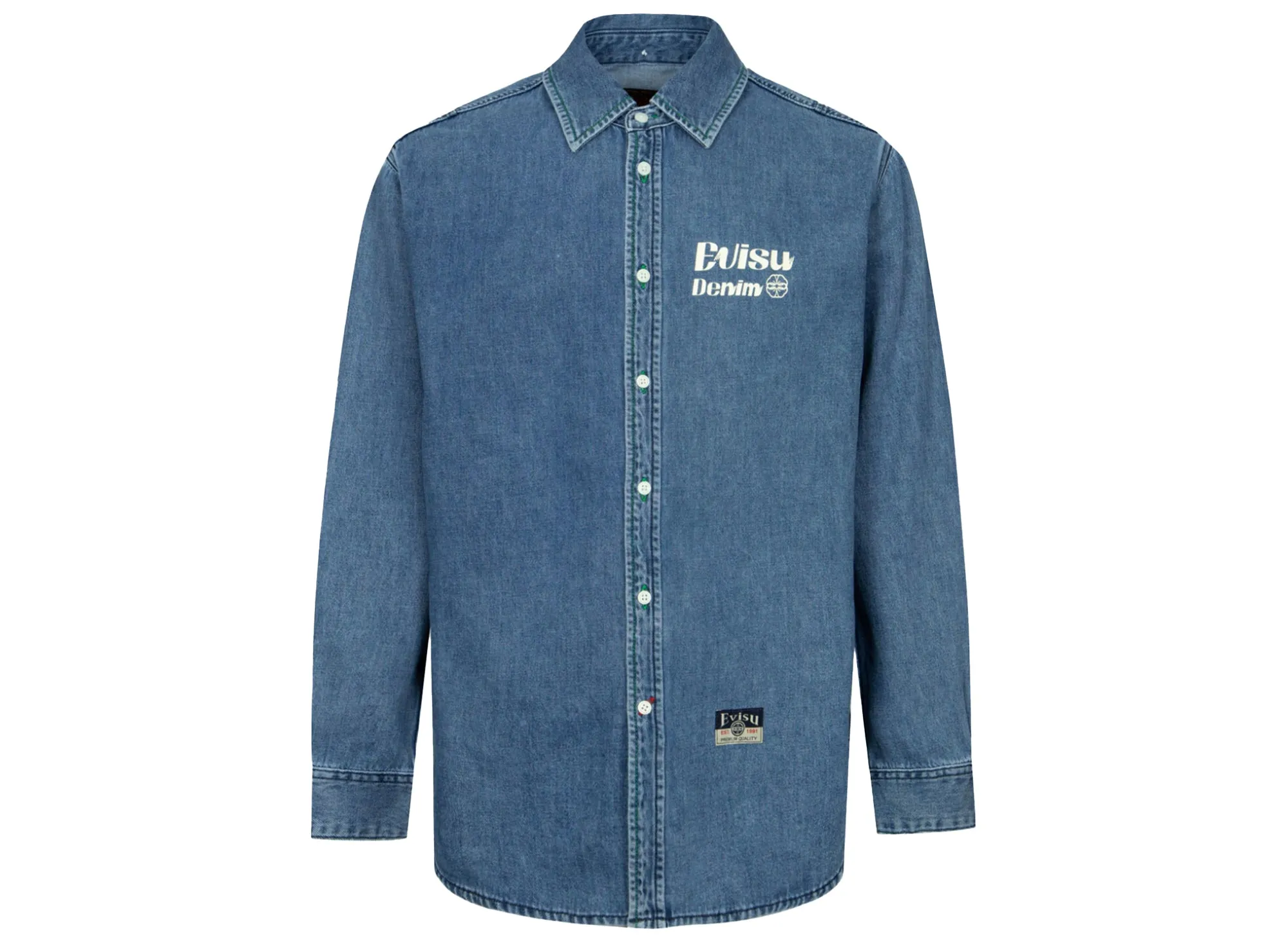 Evisu Calligraphy Daicock Relax Fit Denim Shirt