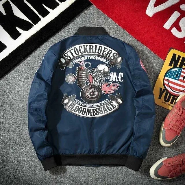 Face Off Motorcycle Bomber Jacket