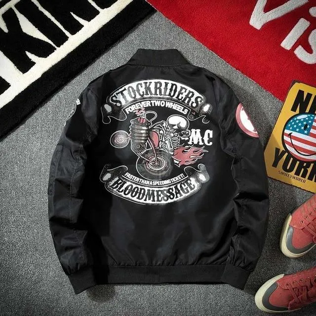 Face Off Motorcycle Bomber Jacket