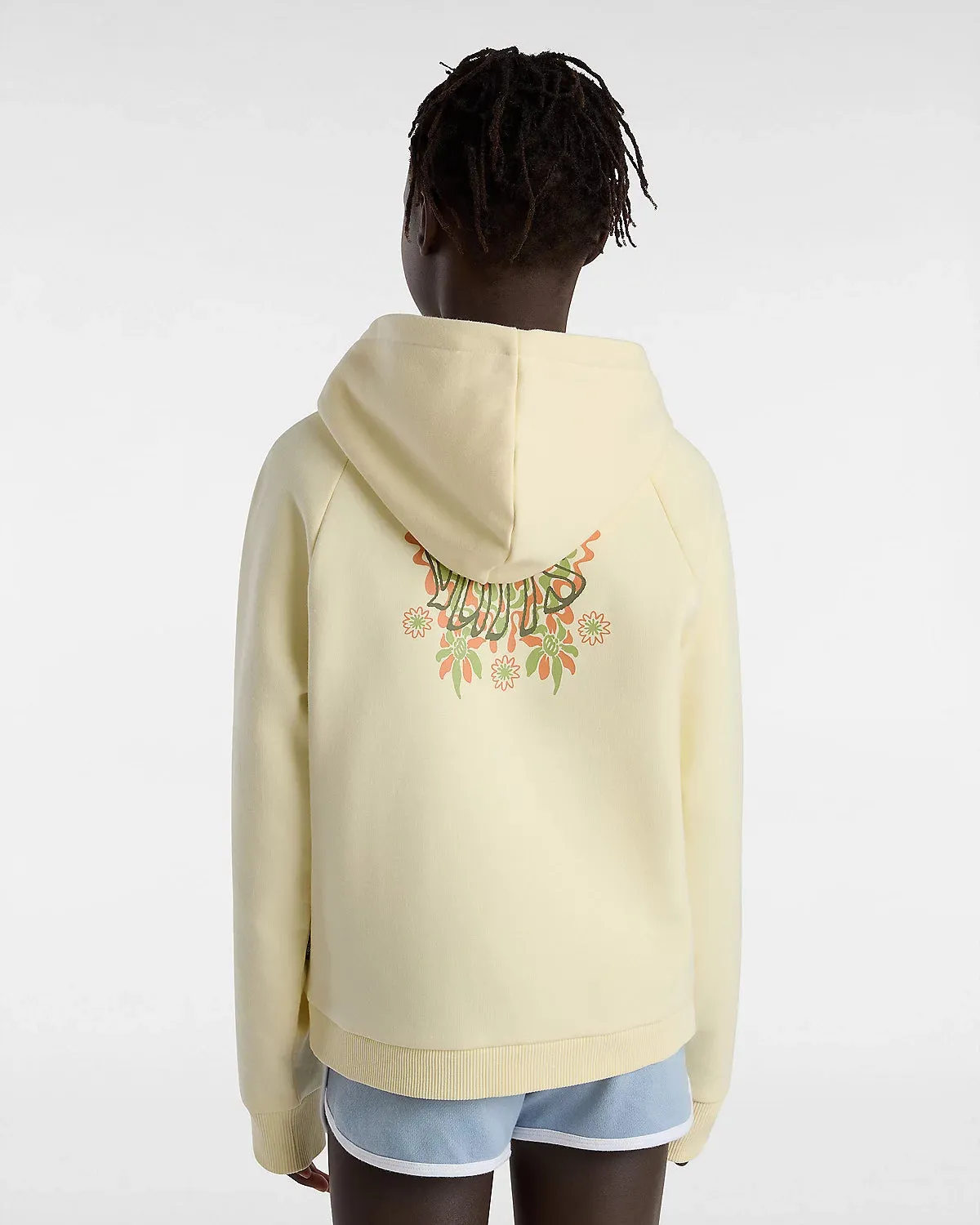 Girls Butterfly Cocoon Zip Hoodie in Almond Oil