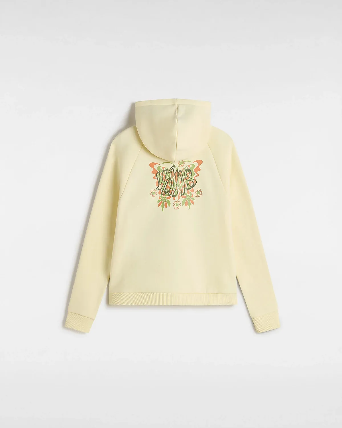 Girls Butterfly Cocoon Zip Hoodie in Almond Oil