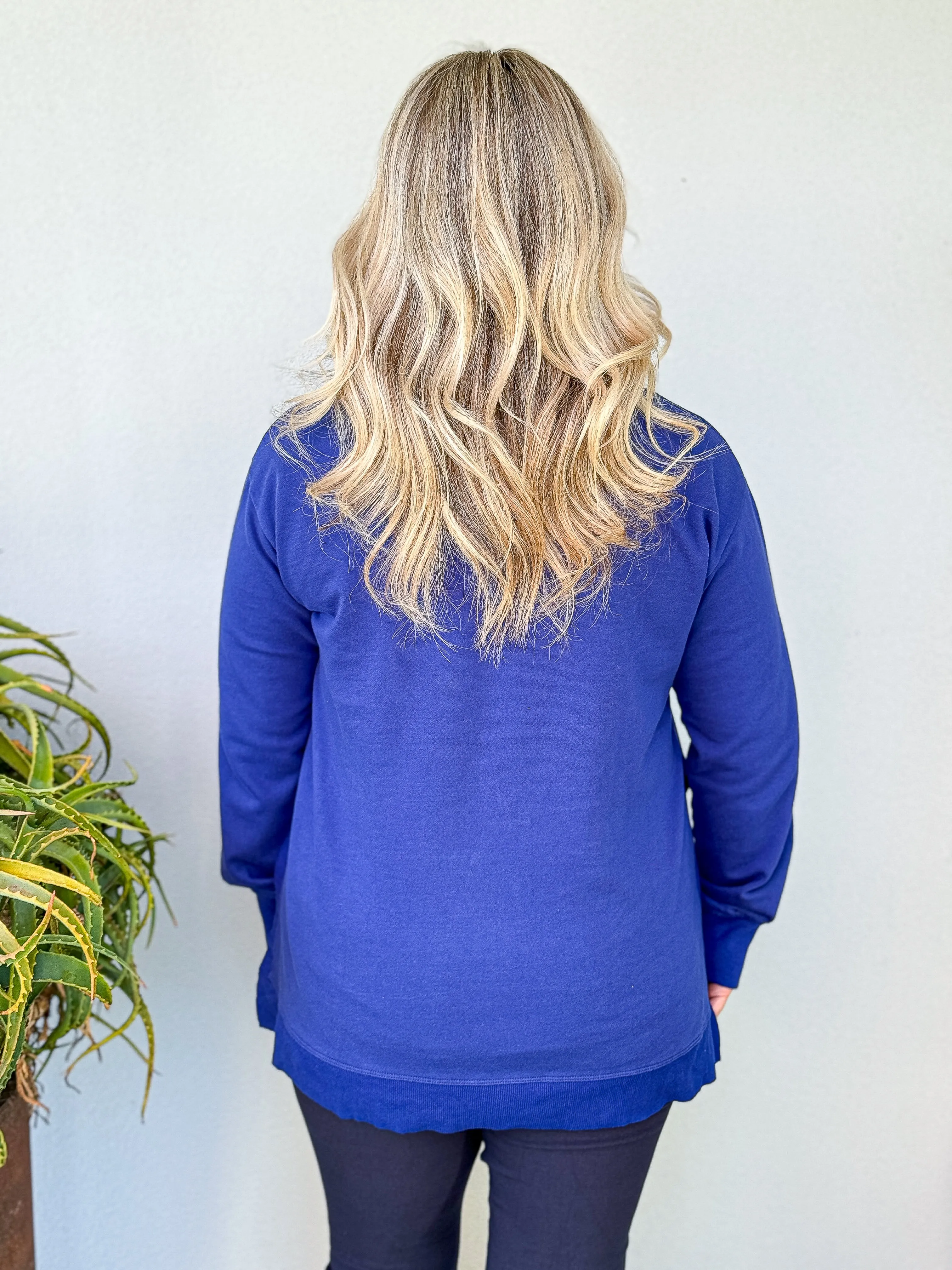 Grace Silver Star Sweatshirt - Dusk Blue