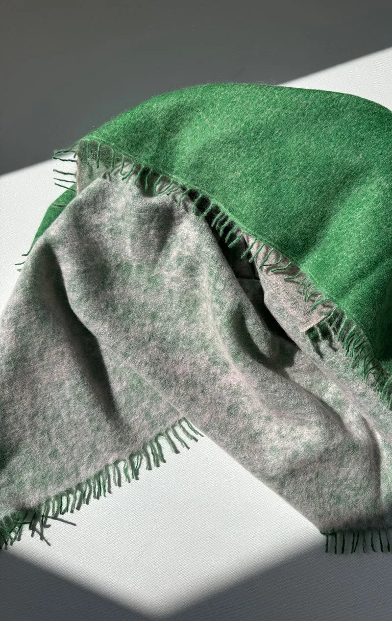 Green Felted cashmere scarf