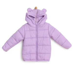 HelloBaby Basic Eared Hoodie Coat - Lilac