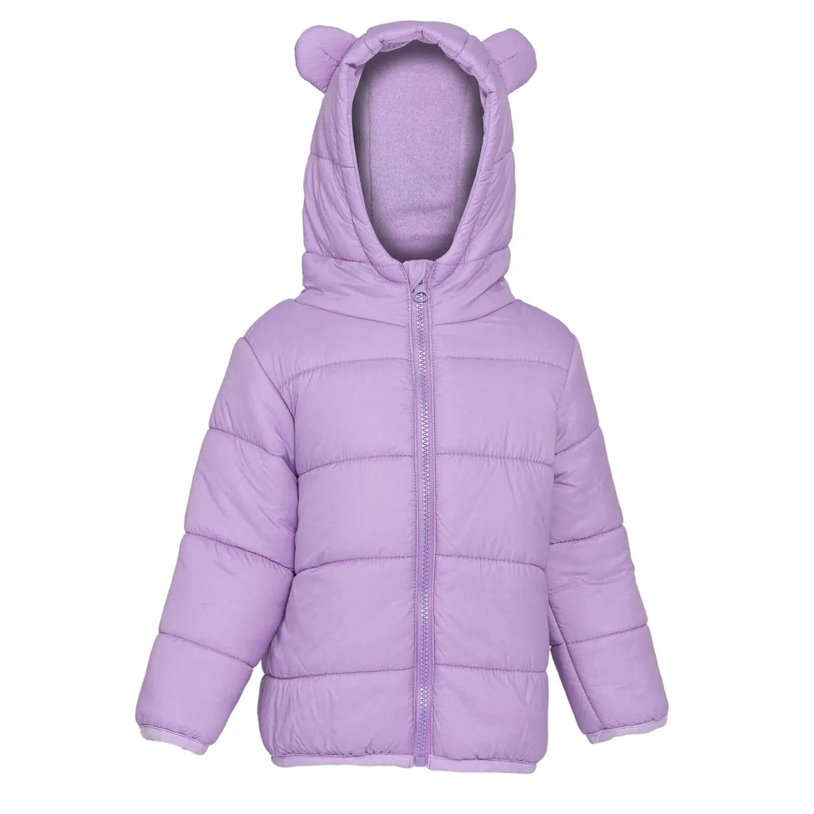 HelloBaby Basic Eared Hoodie Coat - Lilac