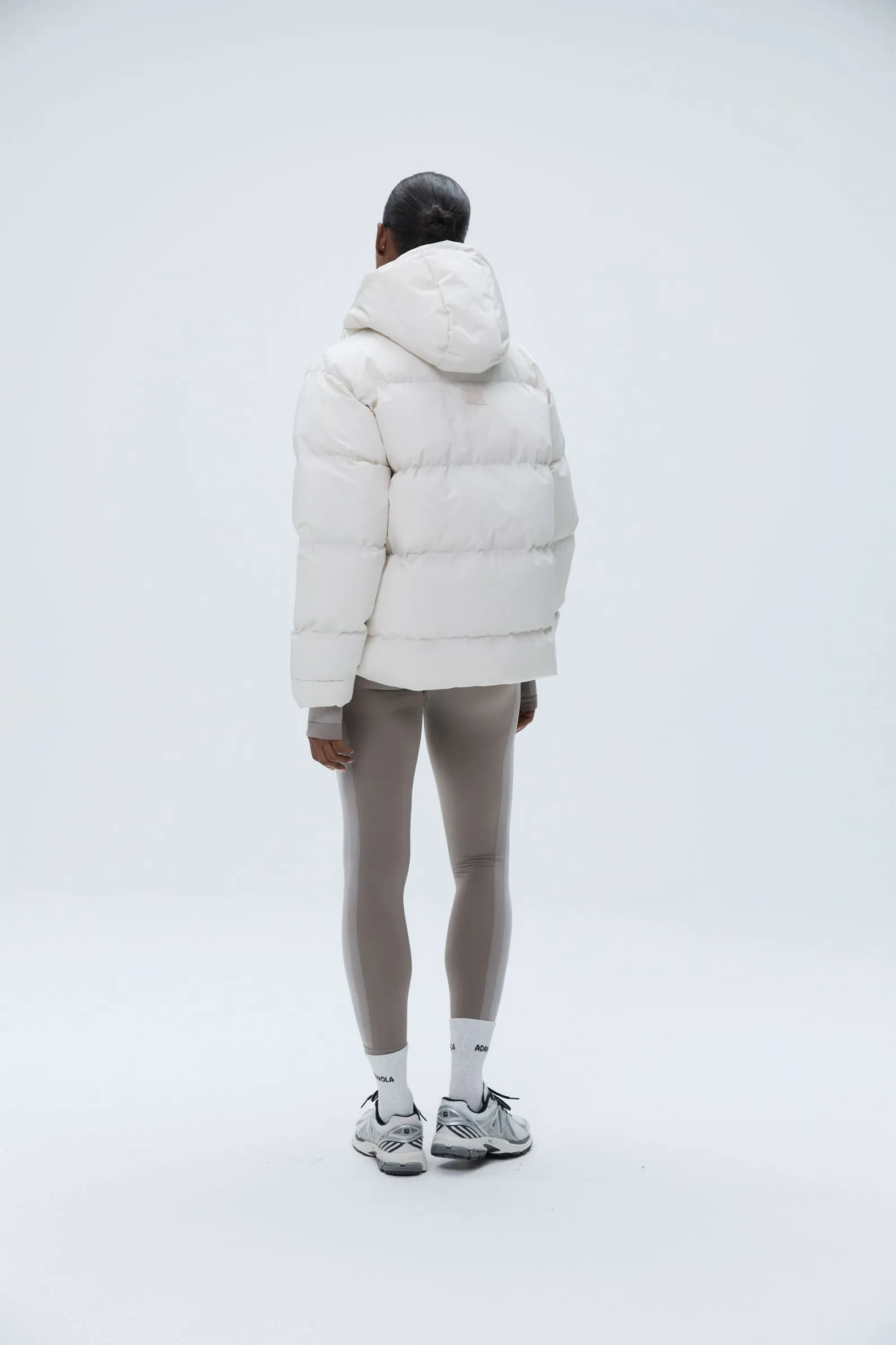 Hooded Puffer Jacket - Marshmallow White