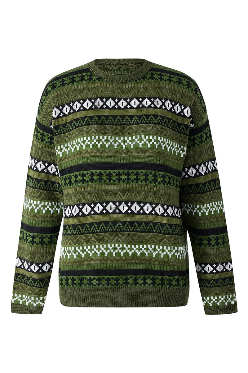 HWR1266 Cozy Nordic Knit Sweater