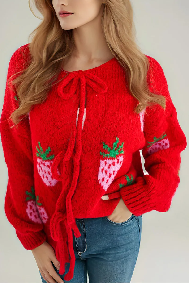 HWS1376 Berry Bliss Knit Sweater