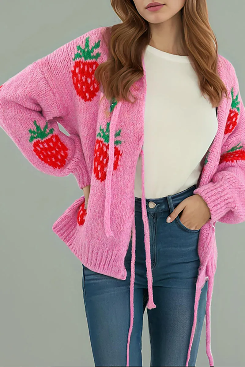 HWS1376 Berry Bliss Knit Sweater