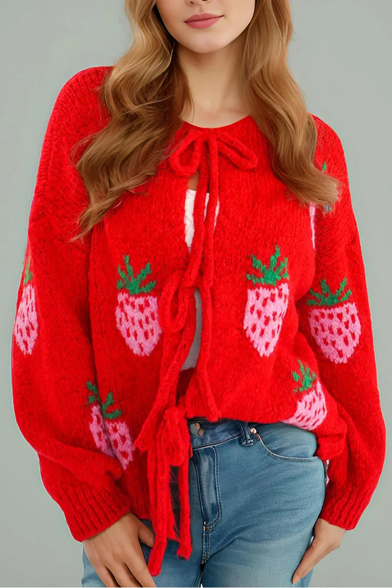 HWS1376 Berry Bliss Knit Sweater