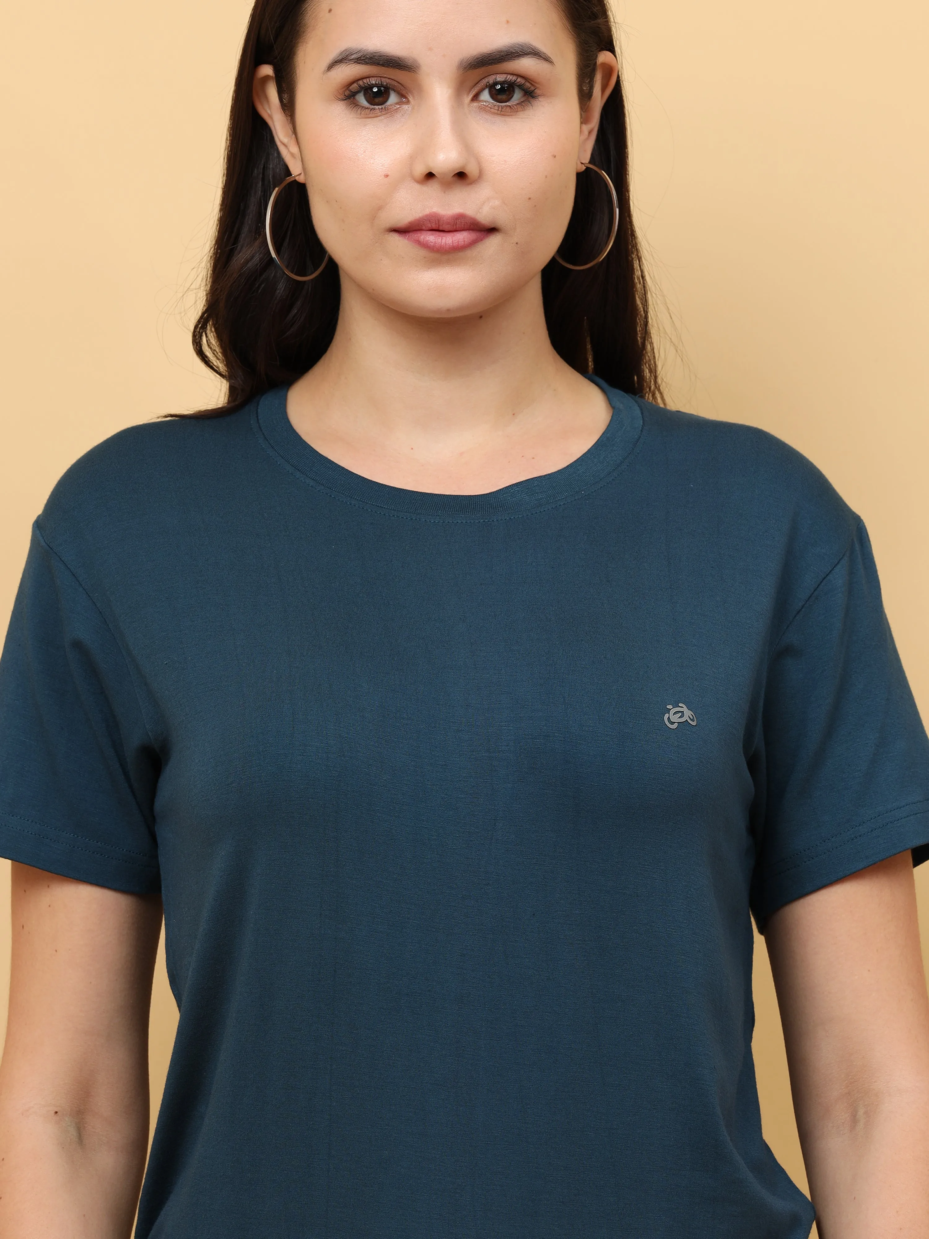 Indian Teal Womens Bamboo Fabric T-Shirt