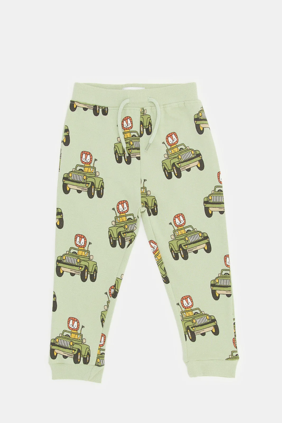 Infant Boys Mint Jeep Tiger Print Active Pants