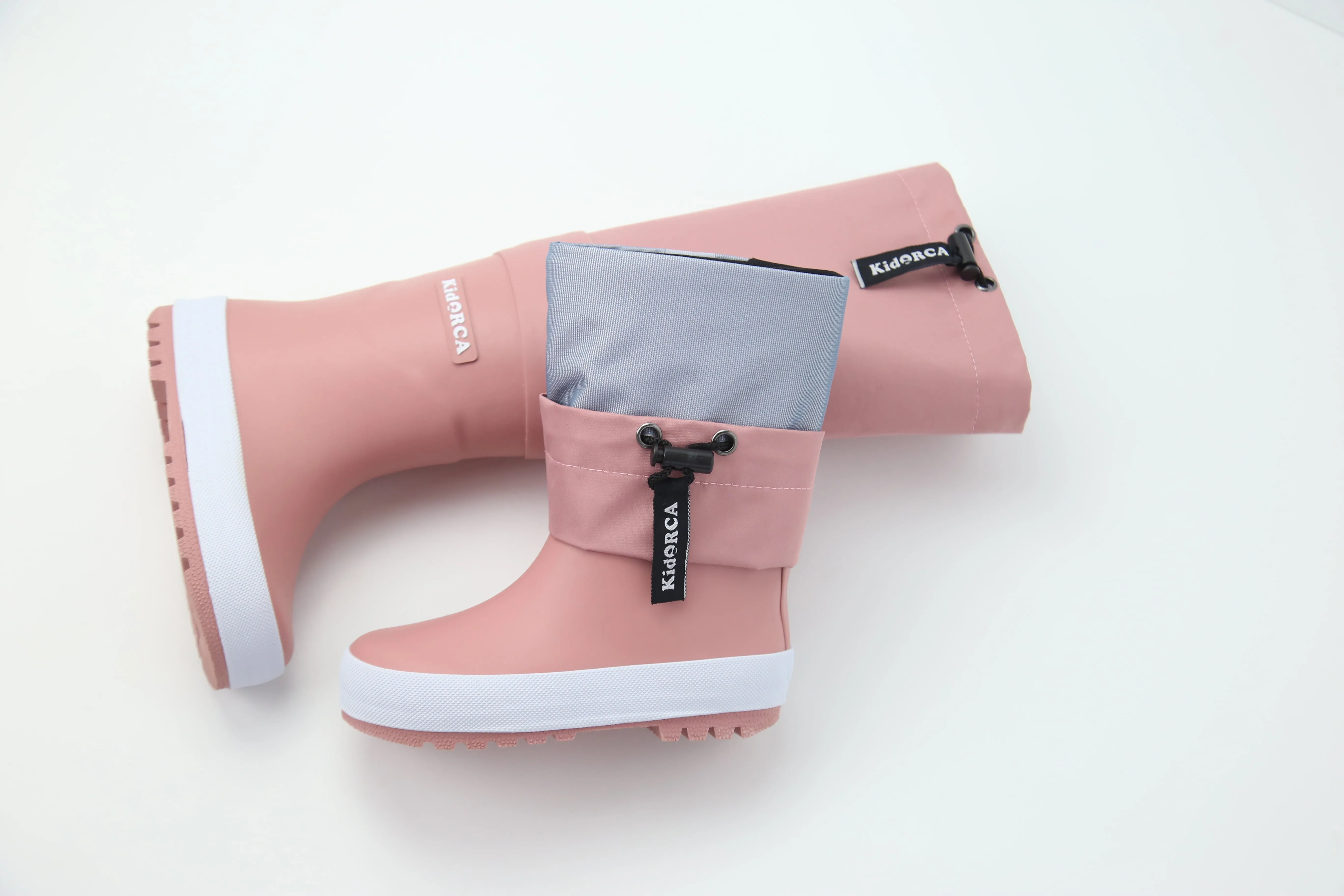 KidORCA Kids Rain Boots with Above Knee Waders _ Ash Rose