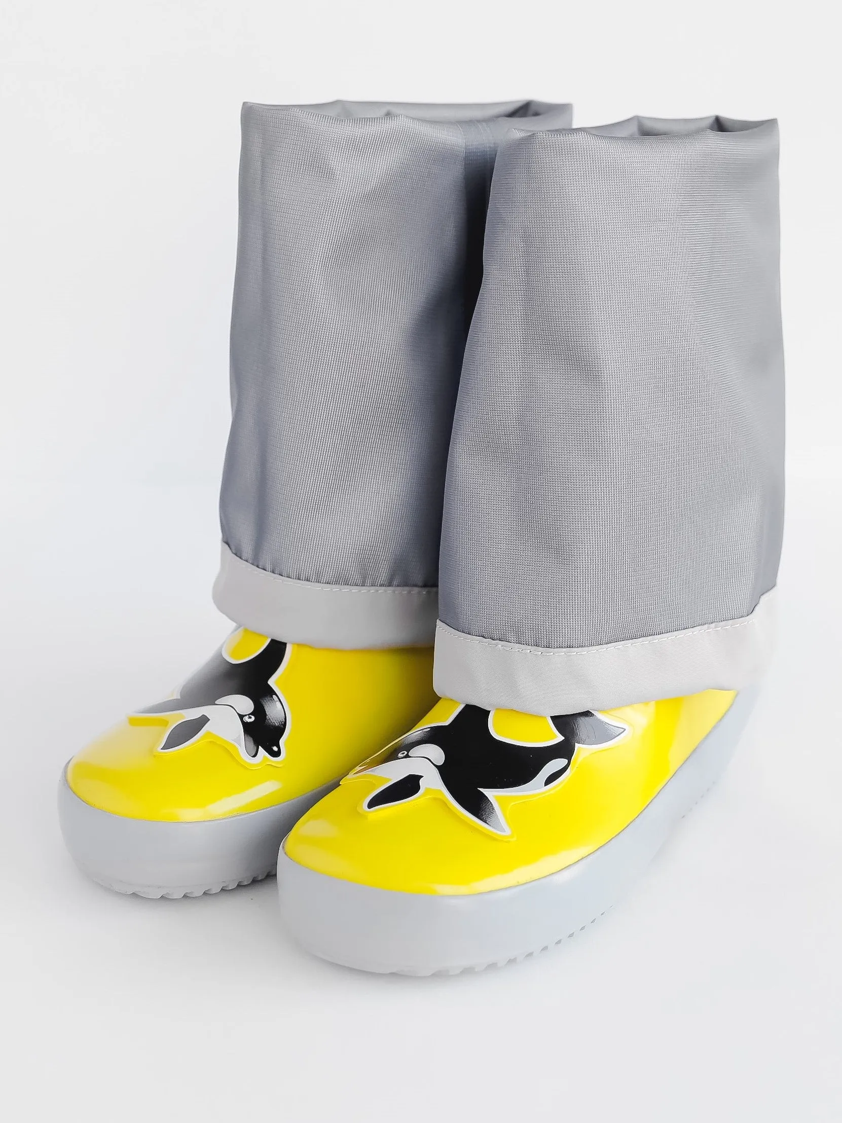 KidORCA Kids Rain Boots with Above Knee Waders _ Yellow