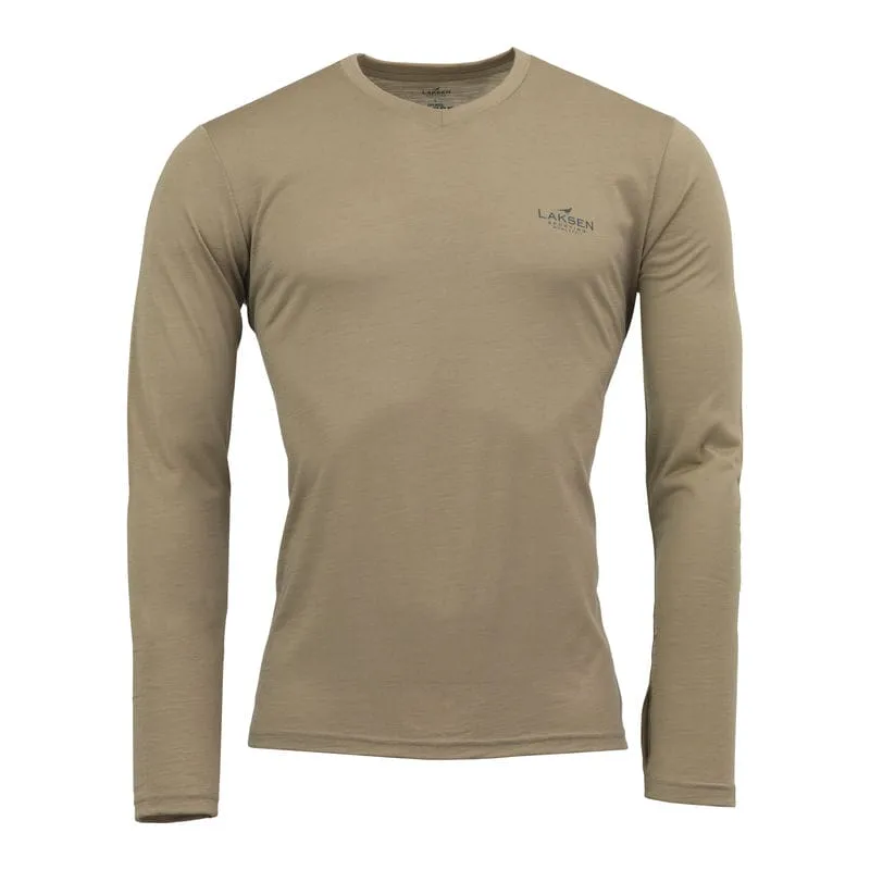 Laksen Clisham Long Sleeve Merino Wool T-Shirt  - Sand