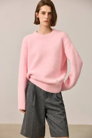 LILY Cozy Fleece-Like Crewneck Sweater