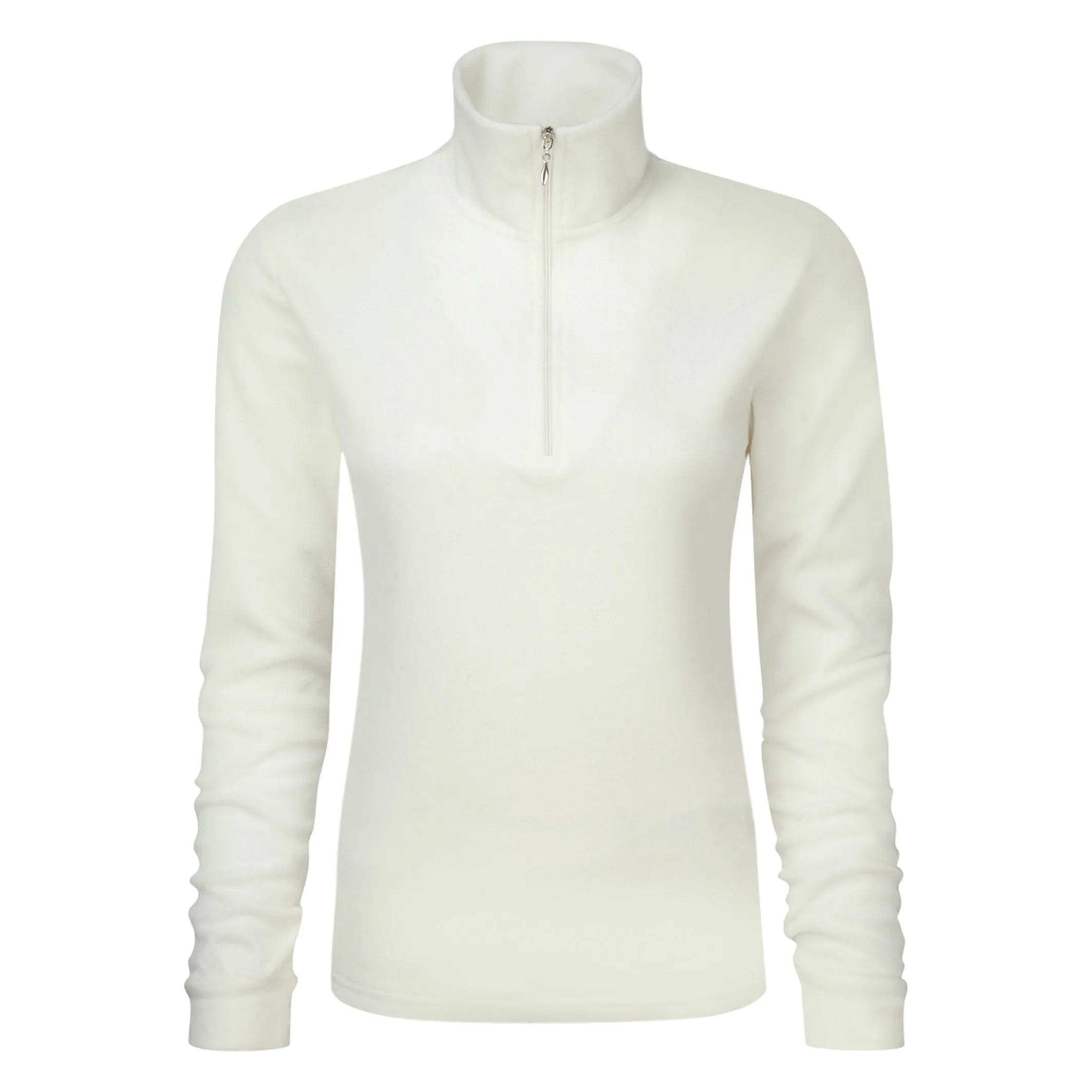 Manbi Womens Microfleece Zip Winter White