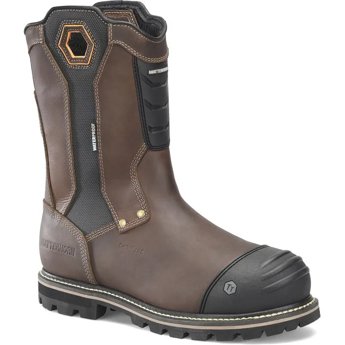 Matterhorn Men's Ibeam 10" WP Comp Toe Metguard Work Boot -Brown- MT2540