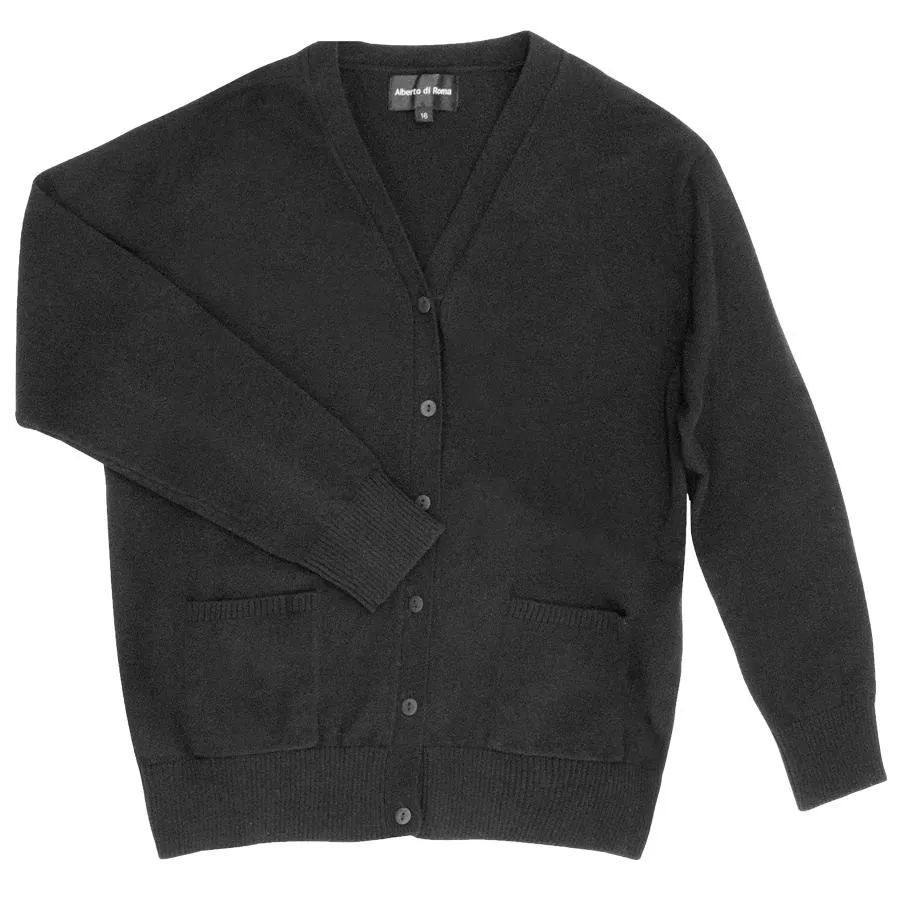 Mens Cotton Buttoned Black Sweater