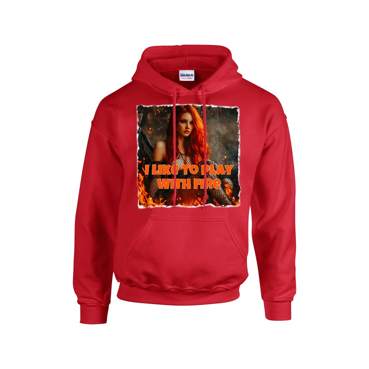 Men's Hoodie For The USA |Gildan 18500  Single DTF like to play with fire